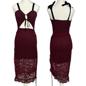 dolls kill mesh lace maxi dress